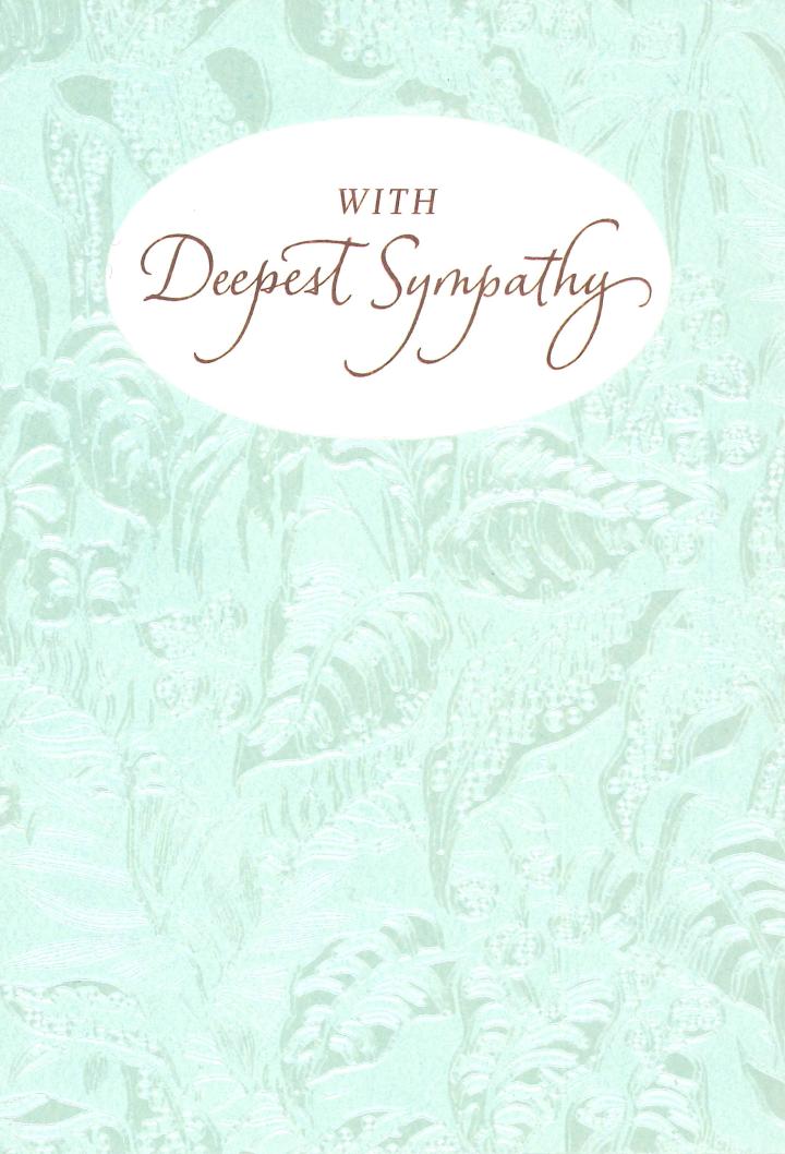 With Deepest Sympathy Sympathy Cards