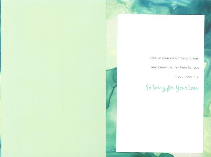 If you want to cry... Sympathy Cards