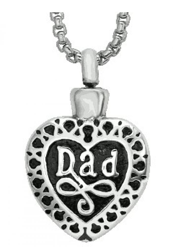 Simply Remembered - Dad Heart Cremation Jewelry and Keepsakes