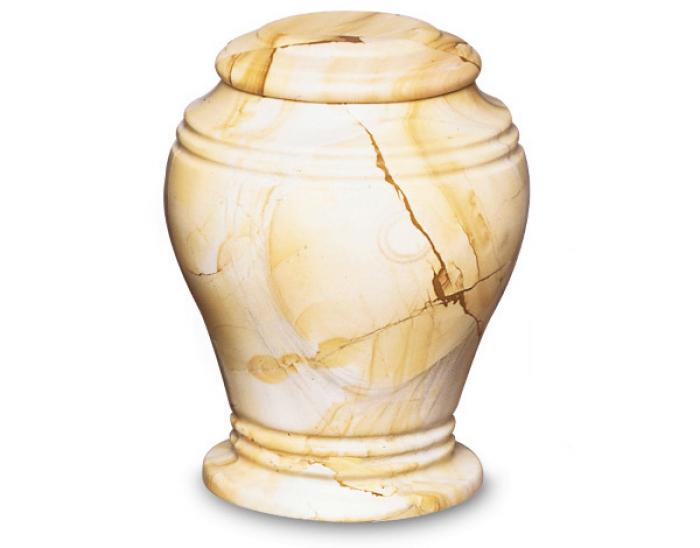 Marble Urns - Teak Bell Jar Marble Urns