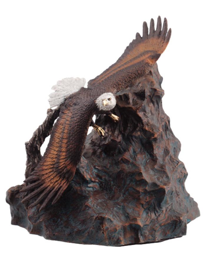 Statuary Art Collection - Eagle in Flight Urn Bronze Urns