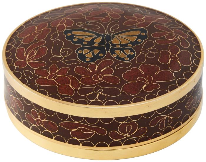 Cloisonné Collection - Amber Butterfly Keepsake Mini Cloisonne Urns