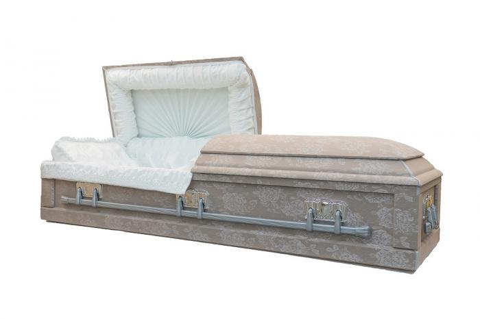 Cloth Collection - White Ventura Cloth Covered Caskets