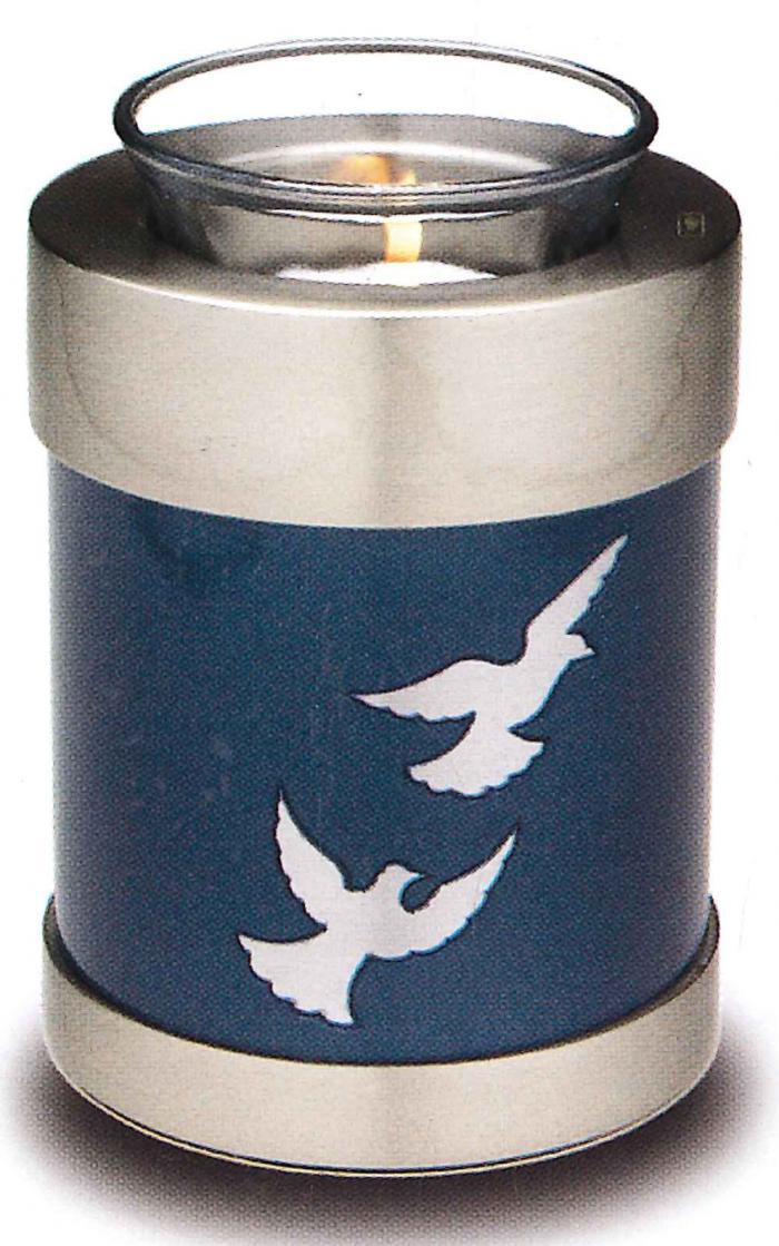 Divine - Flying Doves Tealight Keepsakes Urns