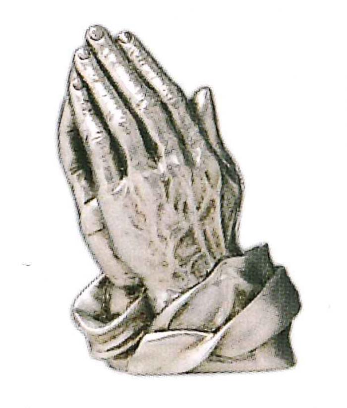 LifeSymbols - Praying Hands Silver Memorial Keepsakes