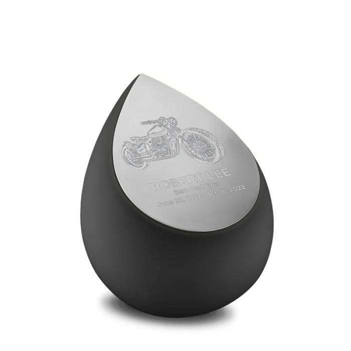Drop Black Medium Urn