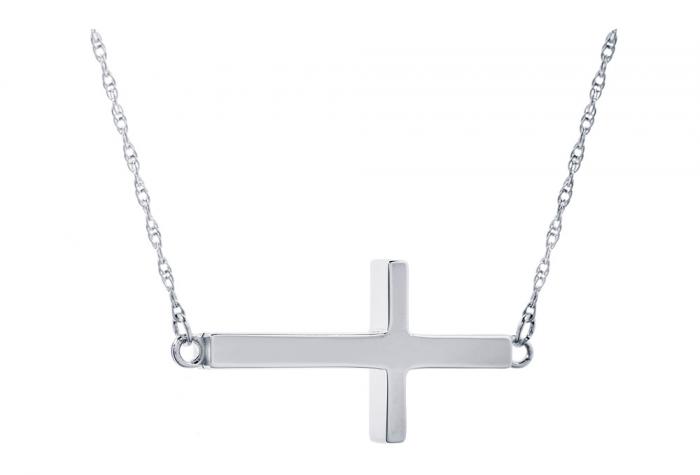 Remembrance Jewelry - Sterling Silver - Sideways Cross Cremation Jewelry and Keepsakes