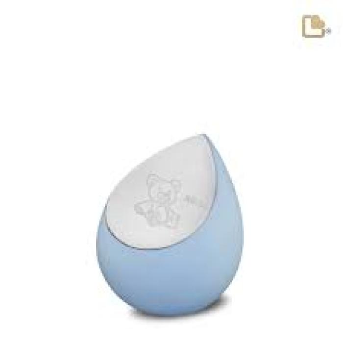 Drop Blue and Brushed Pewter Keepsake