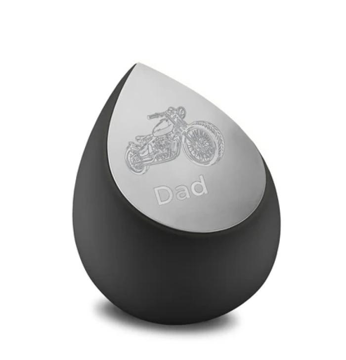Drop Black Keepsake Urn