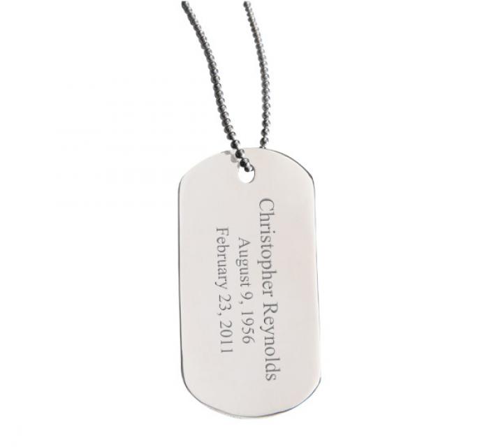 Remembrance Jewelry - Stainless Steel - Dog Tag