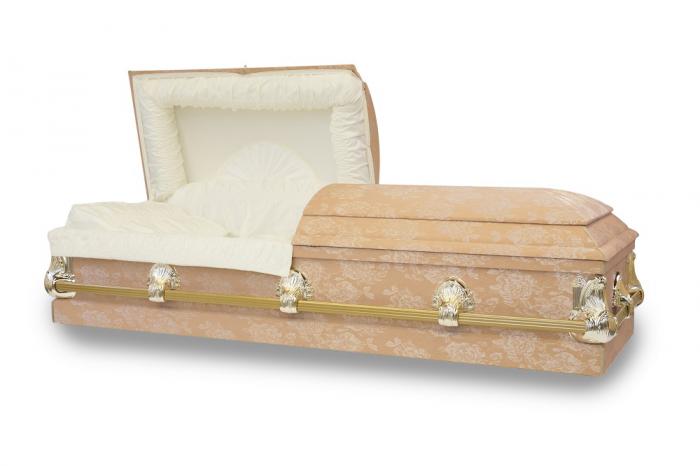 Cloth Collection - Rosetta Beige  Cloth Covered Caskets