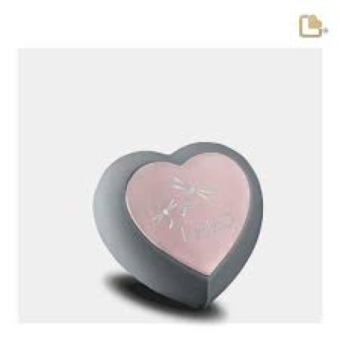 Drop Grey and Rose Gold Heart Keepsake