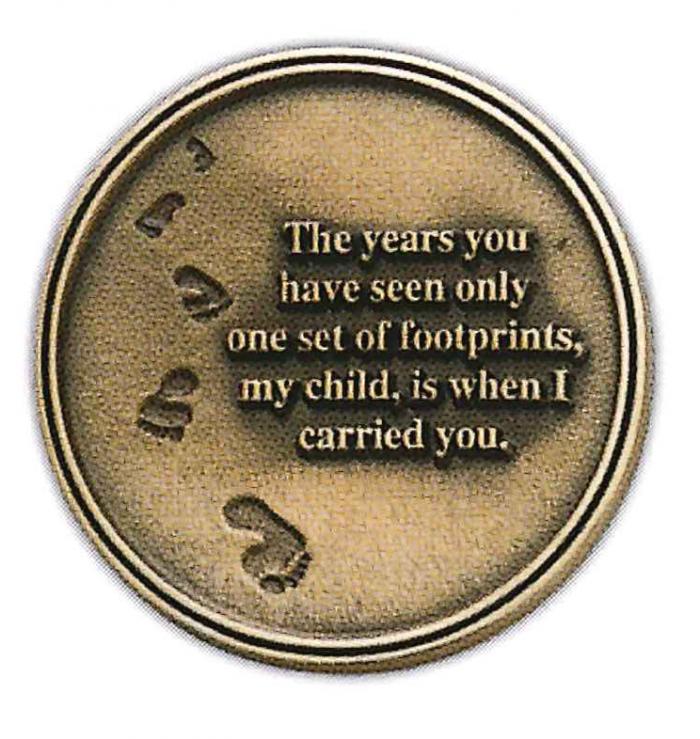 LifeStories Medallions - Footprints Memorial Keepsakes
