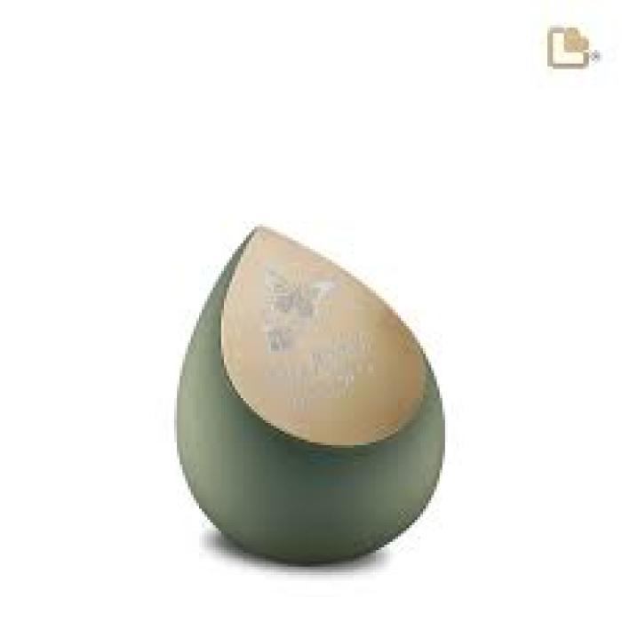 Drop Sage Green and Brushed Gold Keepsake